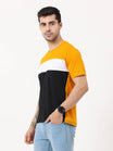 Fleximaa Men's Cotton Round Neck Color Block Half Sleeve T-Shirt - fleximaa-so