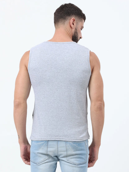 Fleximaa Men's Cotton Color Block Sleeveless T-Shirt - fleximaa-so