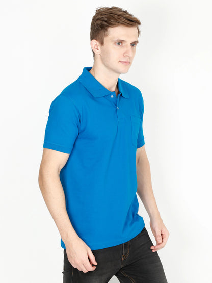 Fleximaa Men's Cotton Plain Polo Neck Half Sleeve T-Shirt - fleximaa-so