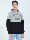 Men's Cotton Printed Greyblack Sweatshirt/Hoodies