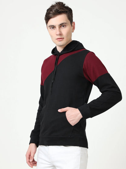 Fleximaa Mens Cotton Color Block Sweatshirt Hoodies - fleximaa-so