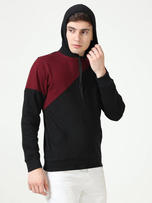Fleximaa Mens Cotton Color Block Sweatshirt Hoodies - fleximaa-so