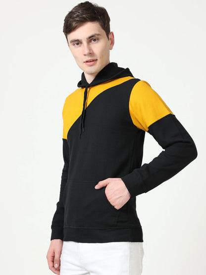 Fleximaa Mens Cotton Color Block Sweatshirt Hoodies - fleximaa-so