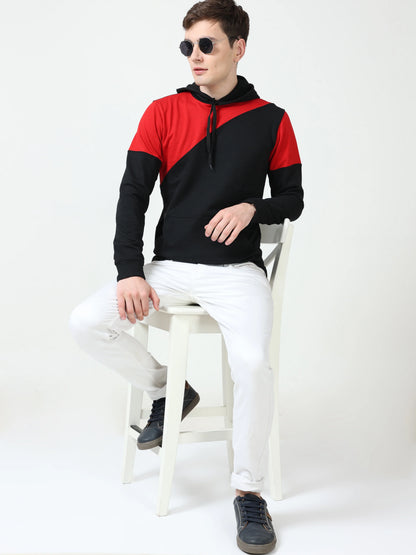 Fleximaa Mens Cotton Color Block Sweatshirt Hoodies - fleximaa-so