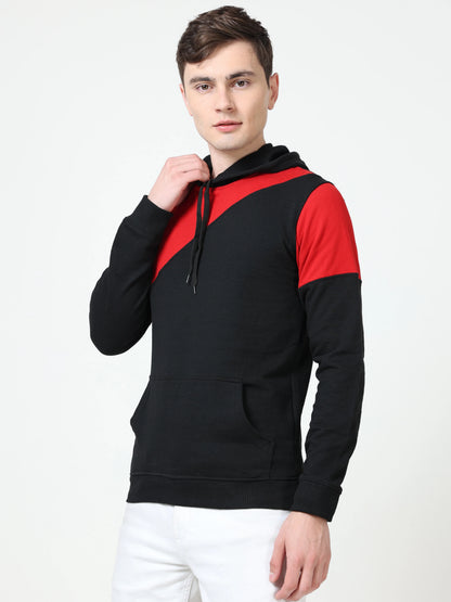 Fleximaa Mens Cotton Color Block Sweatshirt Hoodies - fleximaa-so