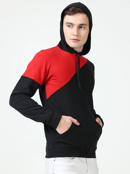Fleximaa Mens Cotton Color Block Sweatshirt Hoodies - fleximaa-so
