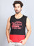 Men's Cotton Color Block Printed Sleeveless T-Shirt