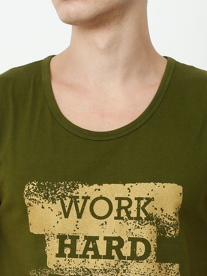 Men's Cotton Printed Sleeveless T-Shirt