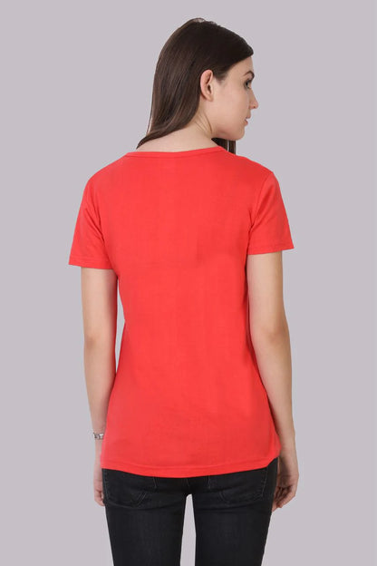 Fleximaa Women's Cotton Plain Round Neck Half Sleeve T-Shirt - fleximaa-so
