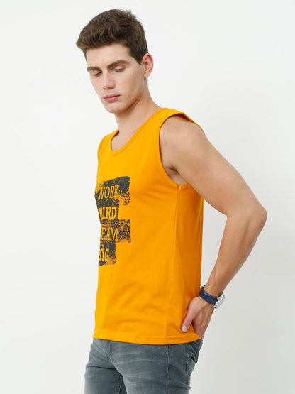 Fleximaa Men's Cotton Printed Sleeveless T-Shirt - fleximaa-so