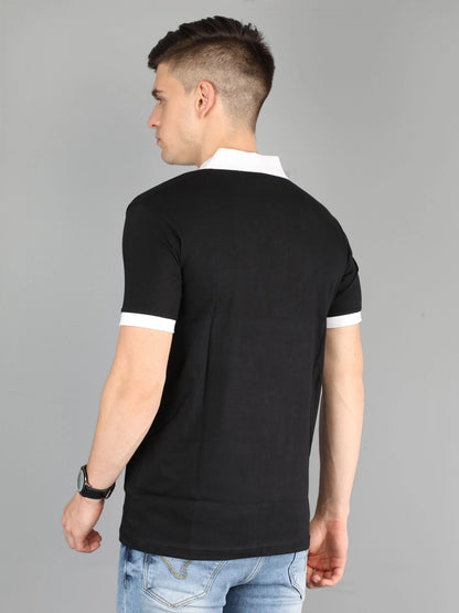 Fleximaa Men's Cotton Plain Polo Neck Half Sleeve T-Shirt - fleximaa-so