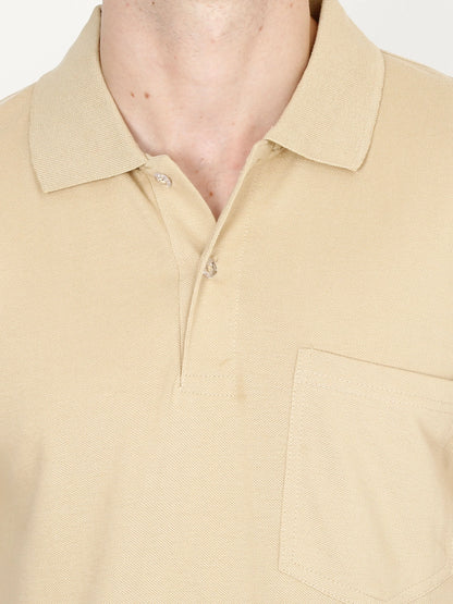 Fleximaa Men's Cotton Plain Polo Neck Half Sleeve T-Shirt - fleximaa-so