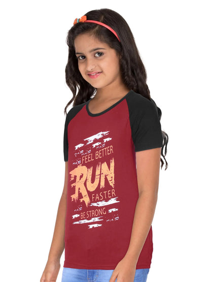 Fleximaa Boys & Girls Printed Raglan Half Sleeve T-Shirt - Fleximaa