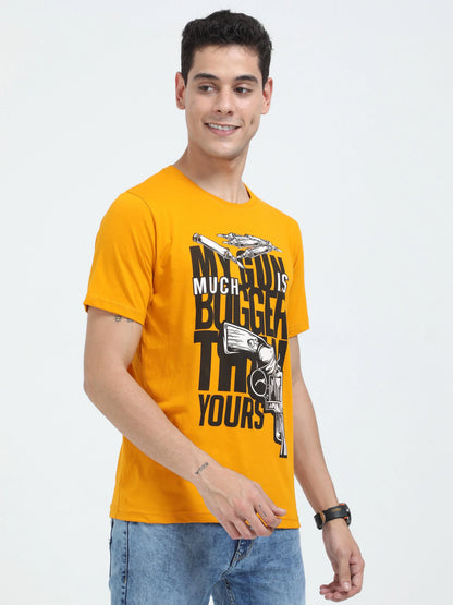 Fleximaa Men's Cotton Printed Round Neck Half Sleeve T-Shirt - fleximaa-so