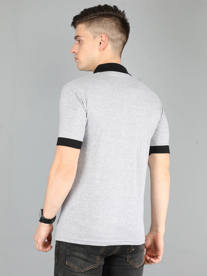 Fleximaa Men's Cotton Plain Polo Neck Half Sleeve T-Shirt - fleximaa-so