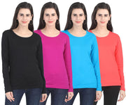 Black, Magenta, Blue & Coral Red