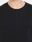 Men's Cotton Plain Round Neck Half Sleeve Black Color T-Shirt