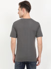 Men's Cotton Plain Round Neck Half Sleeve Steel Grey Color T-Shirt