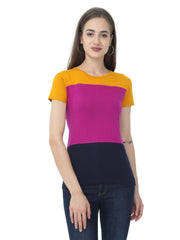 Mustard Yellow, Magenta & Navy Blue