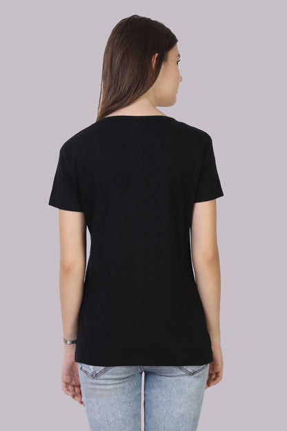 Fleximaa Women's Cotton Plain Round Neck Half Sleeve T-Shirt - fleximaa-so