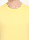 Men's Cotton Plain Round Neck Half Sleeve Yellow Color T-Shirt