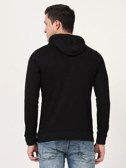 Fleximaa Men's Cotton Hooded Neck Plain Sweatshirt/Hoodies