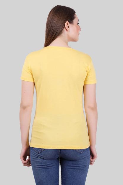 Fleximaa Women's Cotton Plain V Neck Half Sleeve T-Shirt-2 - fleximaa-so