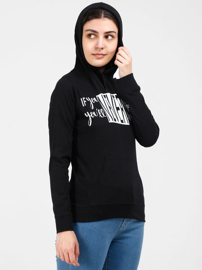 Fleximaa Women's Cotton Printed Full Sleeve Sweatshirt/Hoodies - Fleximaa