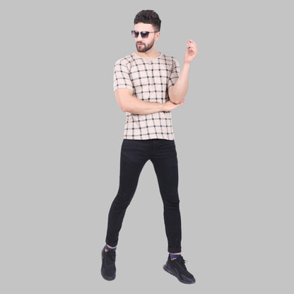 Fleximaa Men's Cotton Printed Round Neck Half Sleeve T-Shirt - fleximaa-so