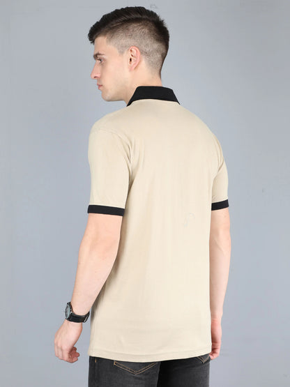 Fleximaa Men's Cotton Plain Polo Neck Half Sleeve T-Shirt - fleximaa-so