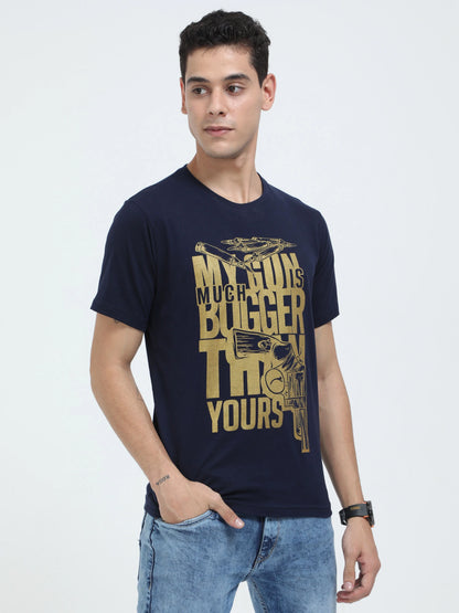 Fleximaa Men's Cotton Printed Round Neck Half Sleeve T-Shirt - fleximaa-so