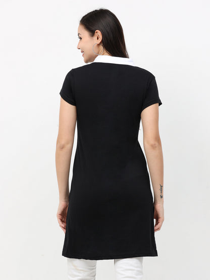 Women's Cotton Polo Neck Long Top