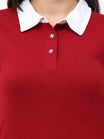 Women's Cotton Polo Neck Long Top