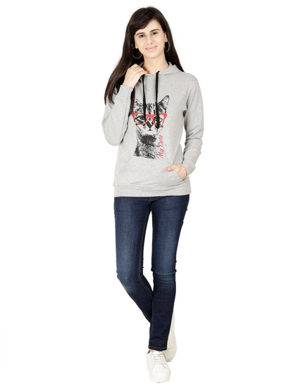 Fleximaa Women's Cotton Printed Hoodies/Sweatshirt - fleximaa-so