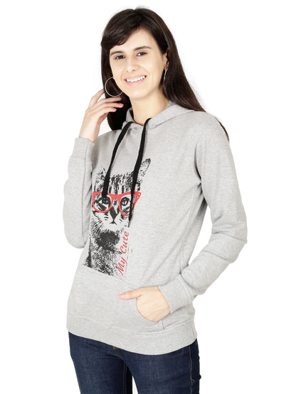 Fleximaa Women's Cotton Printed Hoodies/Sweatshirt - fleximaa-so