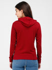 Women's Cotton Printed Full Sleeve Maroon Color Sweatshirt/Hoodies