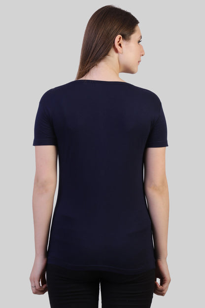 Fleximaa Women's Cotton Plain V Neck Half Sleeve T-Shirt - fleximaa-so