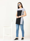 Women's Cotton Color Block Multi Color Long Top