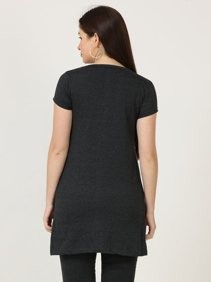 Women's Cotton Color Block Multi Color Long Top