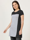 Women's Cotton Color Block Multi Color Long Top