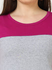 Women's Cotton Color Block Multi Color Long Top