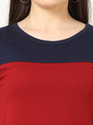 Women's Cotton Color Block Multi Color Long Top