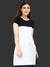 Women's Cotton Color Block Blackwhite Color Long Top