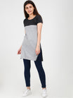 Women's Cotton Color Block Long Top