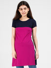 Women's Cotton Color Block Long Top