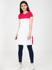 Women's Cotton Color Block Long Top