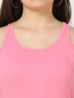 Women's Cotton Plain Sleeveless Light Pink Color Top