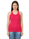 Women's Cotton Plain Sleeveless Pink Color Top