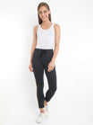 Women's Cotton Charcoal Melange Color Track Pant