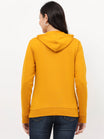 Women's Cotton Plain Mustard Yellow Color Sweatshirt Hoodies